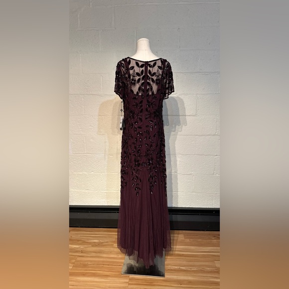 Adrianna Papell Purple Sequin Maxi Gown - Picture 4 of 9